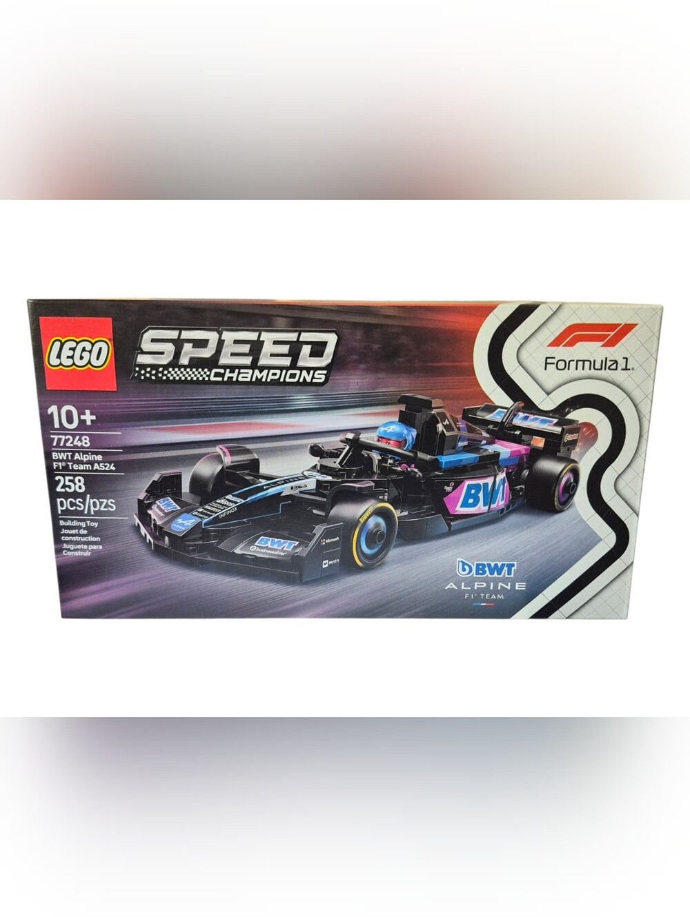Lego Speed Champions BWT Alpine F1 Car - Black, Pink, Blue